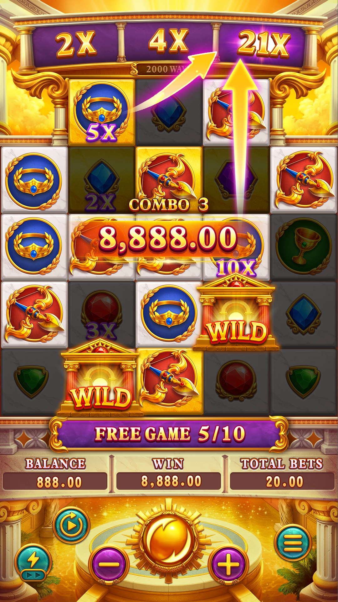 APOLLO slot game scene 2